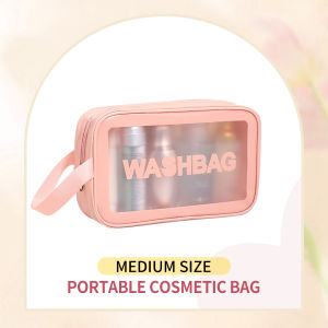 BAOUFUL Cosmetic Bag Travel Transparent Waterproof Toiletry Bag Storage Bag Portable Washbag
