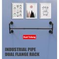 Industrial Pipe Clothes Rack Heavy Duty Detachable Wall Mounted Iron Pipe Retro Style. 