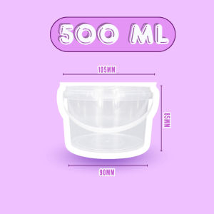 Bucket with Seal Clear Storage Plastic Container Pail For Fruit Candy Transparent Container Food Packaging Canister