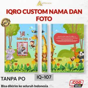 Alfareza - Variasi Buku Iqro IQ-105 Milenial Custom Nama & Foto Hardcover Softcover / Iqra Full Color BW Jilid 1 - 6 Lengkap PART 2