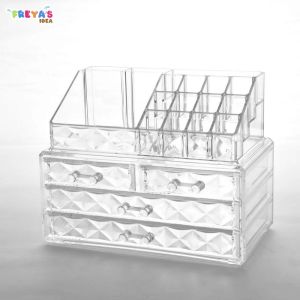 FR-K161 Rak Kosmetik 4 Laci Storage Box Cosmetic Organizer / Rak Lipstik Transparan / Rak Make Up