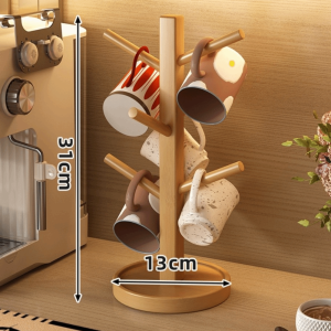 MAGIC WAND FOREBODE75DE7 Tree Shape Coffee Mug Holder 4/6 Hooks Space Saving Mug Hanging Display Rack Hanging Display Decorative Cup Hanger Home Decor