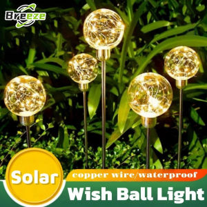 LED Solar Copper Wire Spherical Lamp IP65 Waterproof Outdoor Garden Light Landscape Lawn Light