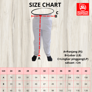 Celana Panjang Sd Smp Sma Al-Azhar Warna Putih Polos bisa COD