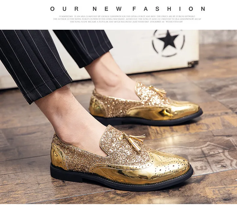 Gold prom shoes for 2025 guys