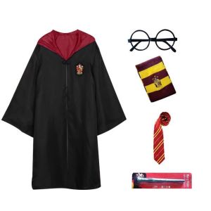 Harry Potter Robe cosplay Costume Halloween Cloak Magic Robe Performance Outfit