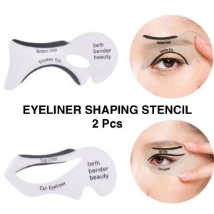 EYELINER SHAPING STENCIL 2 Pcs / Stencil Pembetuk Eyeliner 2 Pcs / Cetakan Cetak Template Kit Kajal Mata Kucing / Reusable Pakai Berulang / Eye Brow Tool Aplikator / Kosmetik Cosmetic Skincare / Beauty Tools Alat Kecantikan / Accessories Aksesoris Series