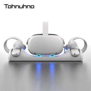 Charging Dock for Meta Quest 2 VR Headset Controller Charger Station with 2 Rechargeable Batteries and Power Adapter Accessories