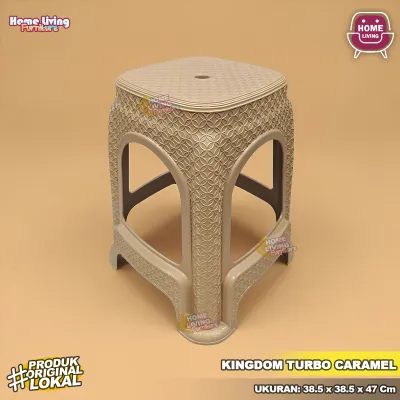 PROMO! Kingdom Turbo - Kursi Plastik Motif Minimalis Bangku Plastik Murah Rotan Baso Bangku Bakso
