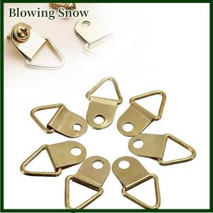 Blowing 20ชิ้น/แพ็คทองทองเหลืองสามเหลี่ยมภาพกรอบรูป Wall Mount Hook hanger RING