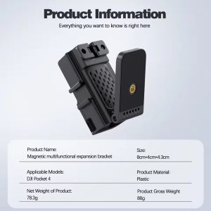 Magnetic Mount for DJI Osmo Pocket 4 Clip Holder Cycling/V-log/Tabletop Base Adjustment Camera Accessories Osmo Pocket 4