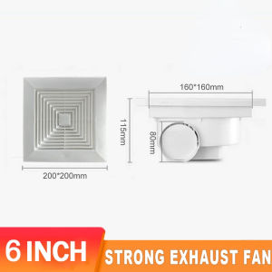 Exhaust Fan / Kipas Angin Hexos Plafon Dak - 8 inch 10 Inch 12 inch / Ceiling Plafon Exhaust Sirroco Ventilang Fan Hexos- Putih
