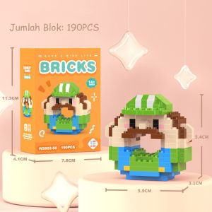 BETTIE Nano Block Donat Mini Toys Blok Bangunan Partikel Kecil Kartun Hadiah Mainan Anak Laki Laki