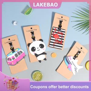 【LAKEBAO】 Phim hoạt hình vali hành lý tên ID địa chỉ nhãn Túi xách tay phụ kiện du lịch