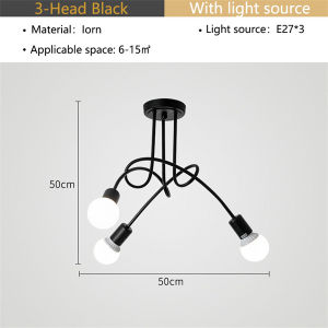 Modern Nordic Ceiling Light Vintage Chandelier Creative Home Lighting Ceiling Light for Living & Dining Room Bedroom