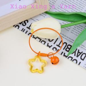 Móc khoá ngôi sao dây thép phối chuông có chốt gài chắc chắn nhiều màu sắc | Xiaoxingyarn