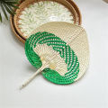 Hand Fan Straw Fan Bamboo Fan Woven Fans Palm Leaf Fan. 