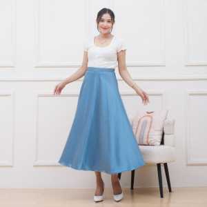 Rok Lilit Flare Skirt - Rok Plisket Premium - Rok Polos Panjang Korean Style Masakini