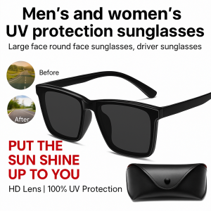 Large face sunshade sunglasses for mens and womens Slim antiultraviolet driving glasses protection