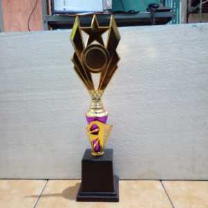 Piala Lomba Juara 1 2 3 4 (FTG BINTANG BODY UNGU RASER) "costum" FREE STICKER (BOLEH satuan)TERMASUK SETICKER DAN FREE DESIGN