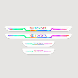 4Pcs Baru Sticker Pelindung Pintu Mobil Akrilik Sticker Pelindung Sill Plate Mobil