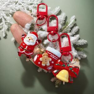 YADUN 1Pcs Creative Reindeer Santa Claus Snowman Christmas Tree Backpack Pendant Cute Christmas Keychain Stylish Xmas Gifts For Friends