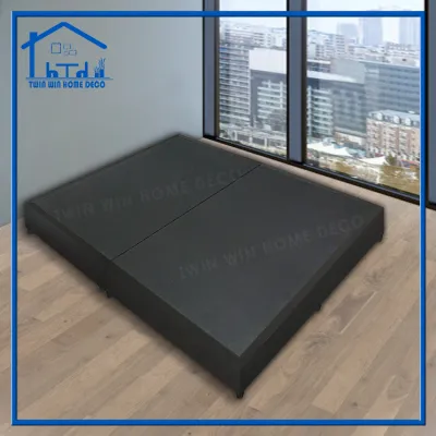 (Only KL & Selangor Area)Twin Win EQUINOX Waterproof PVC Divan Queen/King Size Bed frame/Bed base - Dark Brown