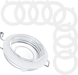 8pcs 3.75" Silicone Jar Gaskets Silicone Gasket Leak Proof Jar Seal Accessories Rubber Seals for Glass Jars Suitable for Mason Jars Jar Lids(Orange)