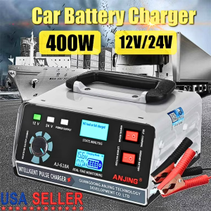 COD KIRIM CEPAT OTOHEROES Charger Aki Mobil Motor 400 Wat 12Volt 24 Volt 400Ah with LCD  AJ-618A