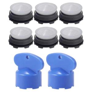 8ชิ้นตัวกรองอากาศก๊อกน้ำที่แข็งแรงทนทานต่อการเหมาะสำหรับห้องครัวกระแสน้ำในอ่างล้างจานการเพิ่มประสิทธิภาพและการกำจัดสิ่งสกปรก