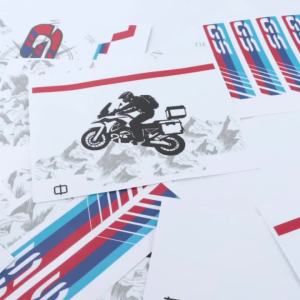 Motorcycle Aluminum Stickers Top Case Pannier Luggage Decals Set Fit for BMW R1200GS ADV R1250GS Adventure F850GS F750GS