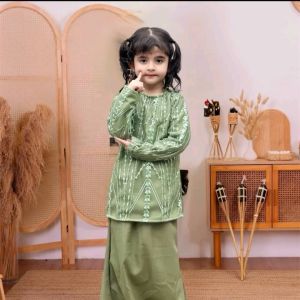 Baju Kurung Modern Budak Maira Exclusive Full Lace Raya 2026 Size 2y - 12y