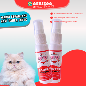 Parfum Kucing Anjing Pet Shine Bulu Berkilau Wangi Tahan Lama Sepanjang Hari Aerizoo