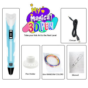 My Magical 3D Pen Creative Art Educational Toy USB Powered 3D Printing Pen 3D Art with Nontoxic PLA Filament Refills