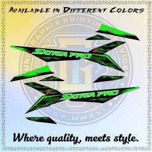 SUZUKI RAIDER SATRIA PRO 150 TREYMUS DECALS - PREMIUM LAMINATED STICKER