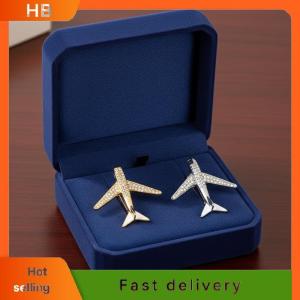 HB Airplane Pins Men 1 2Pcs Vintage Aircraft Brooch for Suits Stylish Corsage for  Uniform Office Occasions