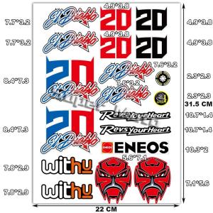 Rider No. 20 Fabio Quartaro Decals Motorcycle Side Strip fender body Motobike Helmet Sticker Fuel Tank Watertight Racing Stripe Fairing Decal For Yamaha Ducati BMW KTM HONDA