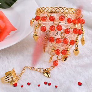 Kalung Kepala Belly/Belly Dance/Headband Headpiece/Kalung Tari Perut/Kalung Manik Merah Batu Permata