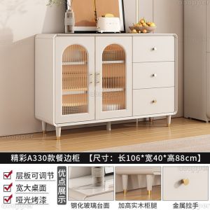 Cream Style Dining Cabinet Modern And Simple White Kitchen Cabinet Storage Cabinet Home Living Room Cabinet Storage Cabinet