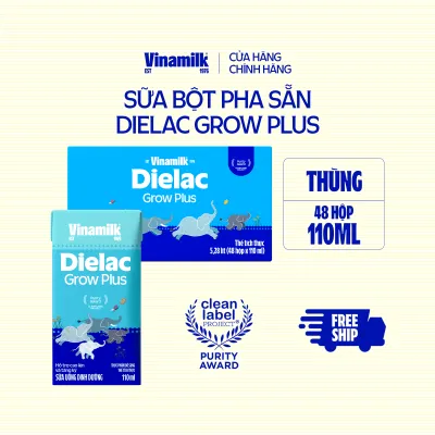 Thùng 48 hộp Sữa Non Vinamilk Dielac Grow Plus 110ml - (Sữa dành cho trẻ em trên 1 tuổi)|
