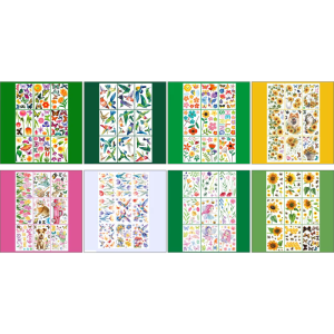 9 Sheets Reusable Spring Window Clings Sticker with Bright Color and Rich Pattern for Shopkeepers and Home Decoration