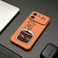 PBZZ Case for REDMI NOTE 13 4G REDMI NOTE 13 PRO 5G phone casing Softcase shockproof Cover new design aesthetic cute Coffee cat for girls purple KNKFCM3. 