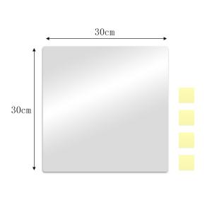 4Pcs Acrylic Mirror Wall Stickers - Flexible Wall Decals Mirror - Removable Self Adhesive Frameless - Full Body Wall Mirror Tiles for Bedroom Home Living Room Decoration