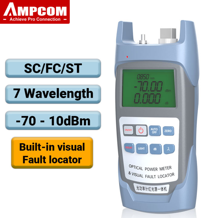 4 In 1 Fiber Clamp Optic Power Meter Visual Fault Locator 10MW Fiber Optic Light Identifier