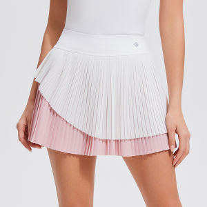 New Women Pleated Tennis Skirt with Pockets High Quality Athletic Culottes High Waisted Golf Skorts Workout Running Skirts Pretty Green Skorts
