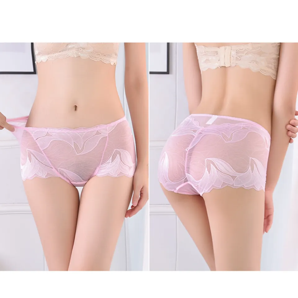 Plus Size S/XL Fashion High Quality Women's Panties Transparent Underwear  Women Lace Soft Briefs Sexy Lingerie Intimates