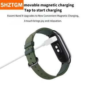 [COD] SHZTGM สายชาร์จสำหรับ Xiaomi band 8 8 Pro 8ที่ชาร์จและถ่ายโอนข้อมูลที่ชาร์จสาย USB แบบแม่เหล็กสายชาร์จสมาร์ทวอทช์อะแดปเตอร์ไฟฟ้า