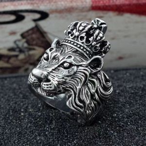 Nhẫn Vua  Vương Miện Sư Tử Titan Không Gỉ  Không Đen  Biểu Tượng Dũng Mãnh  Quyền Uy  RBVUASUTU4