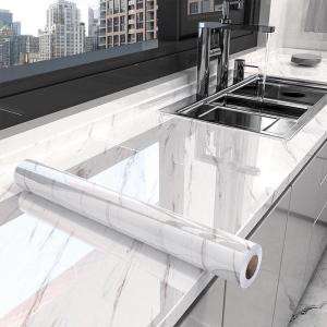 TERBARU Wallpaper Sticker Dapur Marmer Granit Glossy Anti Air & Minyak Ukuran 3 Meter X Lebar 60Cm