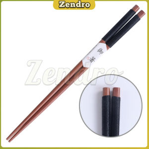 ZEO 1 pair Wooden Chopsticks Japanese Style Reusable Anti-falling Chopsticks for Cooking Eating